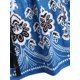 thumbnail image 4 of Talla grande con cordón de cuello cuadrado impresión floral camiseta Rosegal  Mangas largas de talla grande, 4 of 5