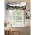 thumbnail image 2 of Marble Valances for Windows, Rod Pocket Kitchen Valance Curtains - Soft & Washable Small Window Treatment for Living Room,&nbsp;Bathroom, Black Gold, 54x18inch, 2 of 9