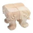 thumbnail image 1 of icolorfuled Couch Feet Replacement Rubber Wood Bench Family 4Pcs 3.93X2.36X2.36 Inch, 1 of 6