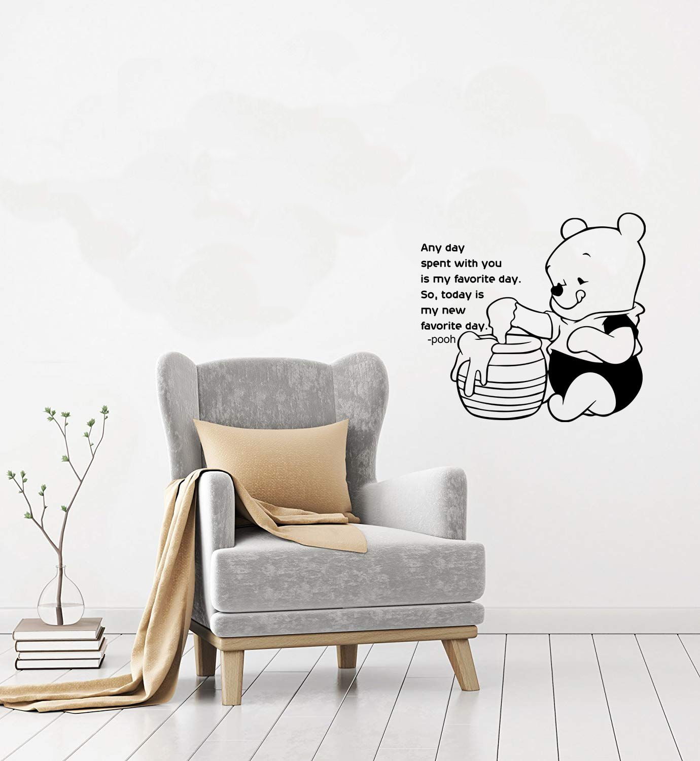 Winnie The Pooh Wall Stickers For Kids Nursery Decals Cartoon Home Decor Art DIY 