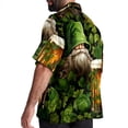 thumbnail image 3 of Saint Patrick's Day Men's Short Sleeve Casual Printed Button Down Beach Shirts, 3 of 6