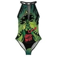 thumbnail image 3 of Beetlejuice One-Piece Swimwear Sexy Mesh Monokini Swimsuit with Detachable Padding Bathing Suit Swimdress L, 3 of 7