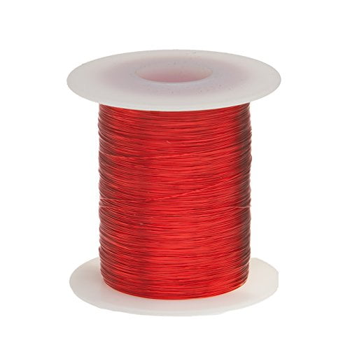 næse Addiction Beregn Remington Industries 28SNSP.25 28 AWG Magnet Wire, Enameled Copper Wire, 4  oz, 0.0135" Diameter, 507' Length, Red - Walmart.com