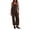Brown, variant on Sunnin Solid Color Loose Fit Lounge Jumpsuit Casual Everyday Wear