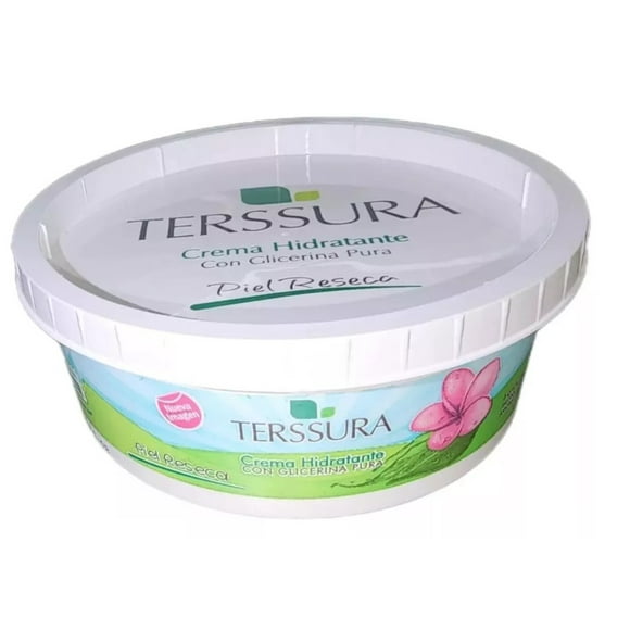 Terssura Crema Hidratante con Gilcerina Pura, 220g. 5 pzas