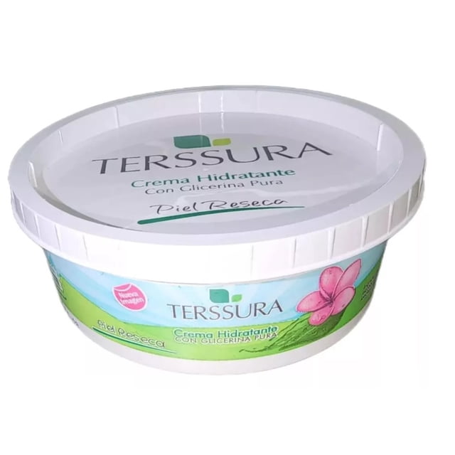 Terssura Crema Hidratante con Gilcerina Pura, 220g. 5 pzas