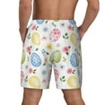 thumbnail image 4 of Haiem Easter Egg3 Mens Swim Trunks with Compression Liner 2 in 1 Swimming Shorts Stretch Swimwear Quick Dry,Board Shorts-Small, 4 of 9
