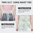 thumbnail image 6 of Pioneer Flower Floral Print Pattern Apron for Women and Men, Cotton Linen Waterproof with Pockets, Adjustable, 33x27 Inch for Kitchen, Gardening, BBQ, Salon, 6 of 6