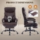 thumbnail image 5 of Yeshouse Silla de oficina grande y alta de 227 kg con reposapiés - Silla ergonómica ejecutiva de cuero para computadora, silla para juegos giratoria reclinable de 90 a 155° con soporte lumbar, 5 of 8