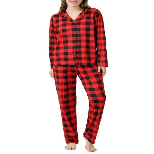 Tenues Assorties de Noël pour la Famille Pyjamas à Carreaux