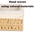 thumbnail image 4 of Wicker Baskets for Organizing,Natural Paper Rope Large Small Basket Set with Liner,Hand Woven Pantry Organizer & Storage for Women Girls Bathroom Living Room School Desk Shelves  Décor(3 Pack Beige), 4 of 8