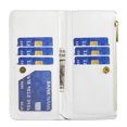 thumbnail image 5 of Feishell for Samsung Galaxy A23 4G Zipper Wallet Phone Case,for Women Men,Luxury PU Leather Cover with 9 Credit Card Slots Magnetic Clasp Flip Holder Protective Case with Wrist Strap,White, 5 of 10