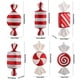 thumbnail image 1 of Bolas de caramelo colgantes para Navidad, 6 piezas, rojo, blanco, caramelo, colgante, decoración para árbol de Navidad, Fiesta en casa, invierno, Año Nuevo, 2023, 1 of 4