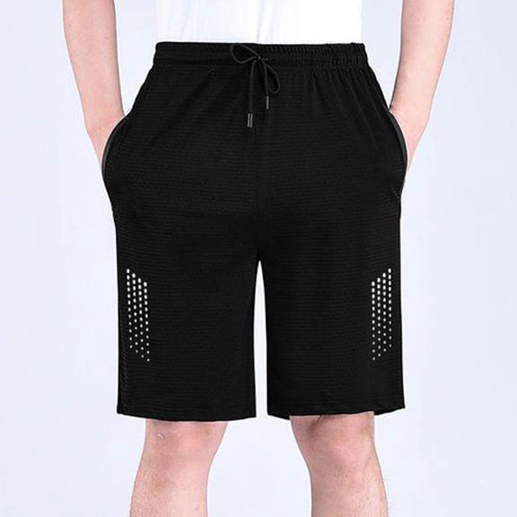 Yourumao Bermuda Shorts for Men Elastic Drawstring Waist Lightweight Casual Shorts Cooling Big and Tall Pants for Summer Going Out