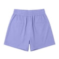 thumbnail image 5 of Cagogo Women's High Waisted Drawstring Shorts with Pockets Quick Dry Casual Loose Sport Shorts Summer Beach Work Lounge Athletic Shorts, Purple M, 5 of 6