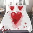thumbnail image 1 of HAHDAXIA Love Bedding Solid Comforter Set for All Seasons,3 Pieces(1 Comforter+2 Pillowcases),Soft Microfiber Bedding Set Full(79"x90"), 1 of 7