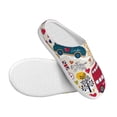 thumbnail image 3 of Picia London Symbols for Women's Lamb-hug Comfy Fleece House Slippers Memory Foam, Slip-on House Shoes Indoor Outdoor-46/47, 3 of 7