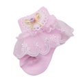 thumbnail image 3 of 2 Pairs Baby Lace Socks Girls' Ruffle Socks Newborn Infants Socks Princess Frilly Socks Lace Cotton Socks for Baby Girls 0-1Y, 3 of 6