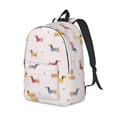 thumbnail image 2 of Balery Dachshund Dog Puppy Vintage Canvas Backpack for Men and Women - Large Capacity, Durable Travel Laptop Bag for School, Work, Hiking, and Outdoor Activities, 2 of 7