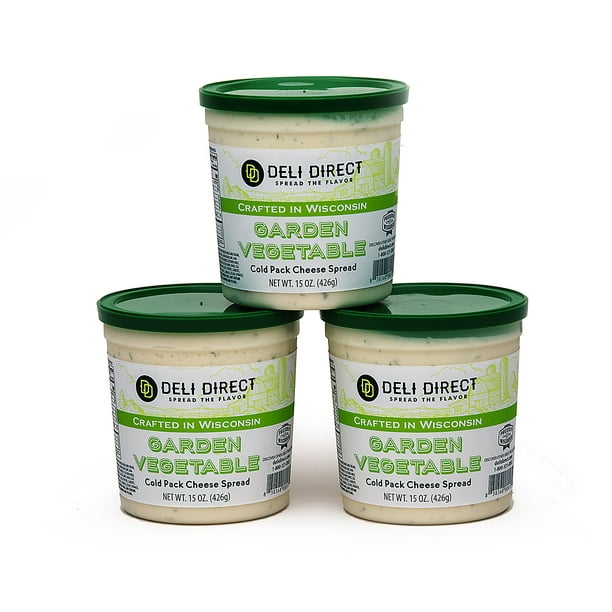 Deli Direct Wisconsin Garden Vegetable Cheese Spread (3 Pack 15oz each