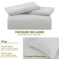thumbnail image 5 of REGALWOVEN 3 Pieces Duvet Cover Set, Soft Comforter Cover Set  Breathable Bedding Quilt Cover Sets with Zipper Closure & Corner Ties Light Gray King, 5 of 5
