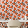 thumbnail image 2 of Ambesonne Orange Peel & Stick Wallpaper for Home, Japanese Dreamy Flowers Art, 13"x72", Blue Grey Vermilion Blush, 2 of 5