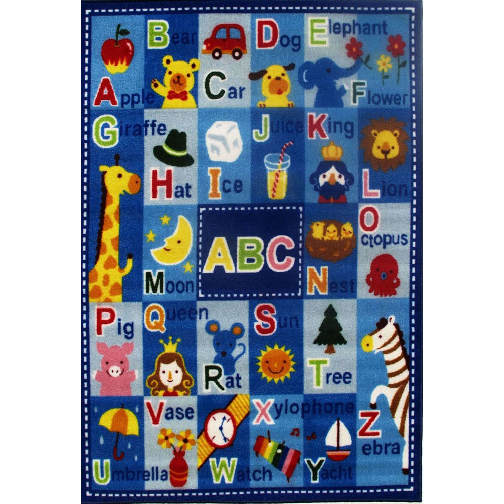 Fun Rugs Letters and Names Kids' Rug, Blue, 3'3" x 4'10"