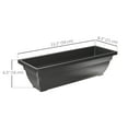thumbnail image 3 of Outsunny 7 Pack 23 Inches Window Boxes Planters, Black, 3 of 9