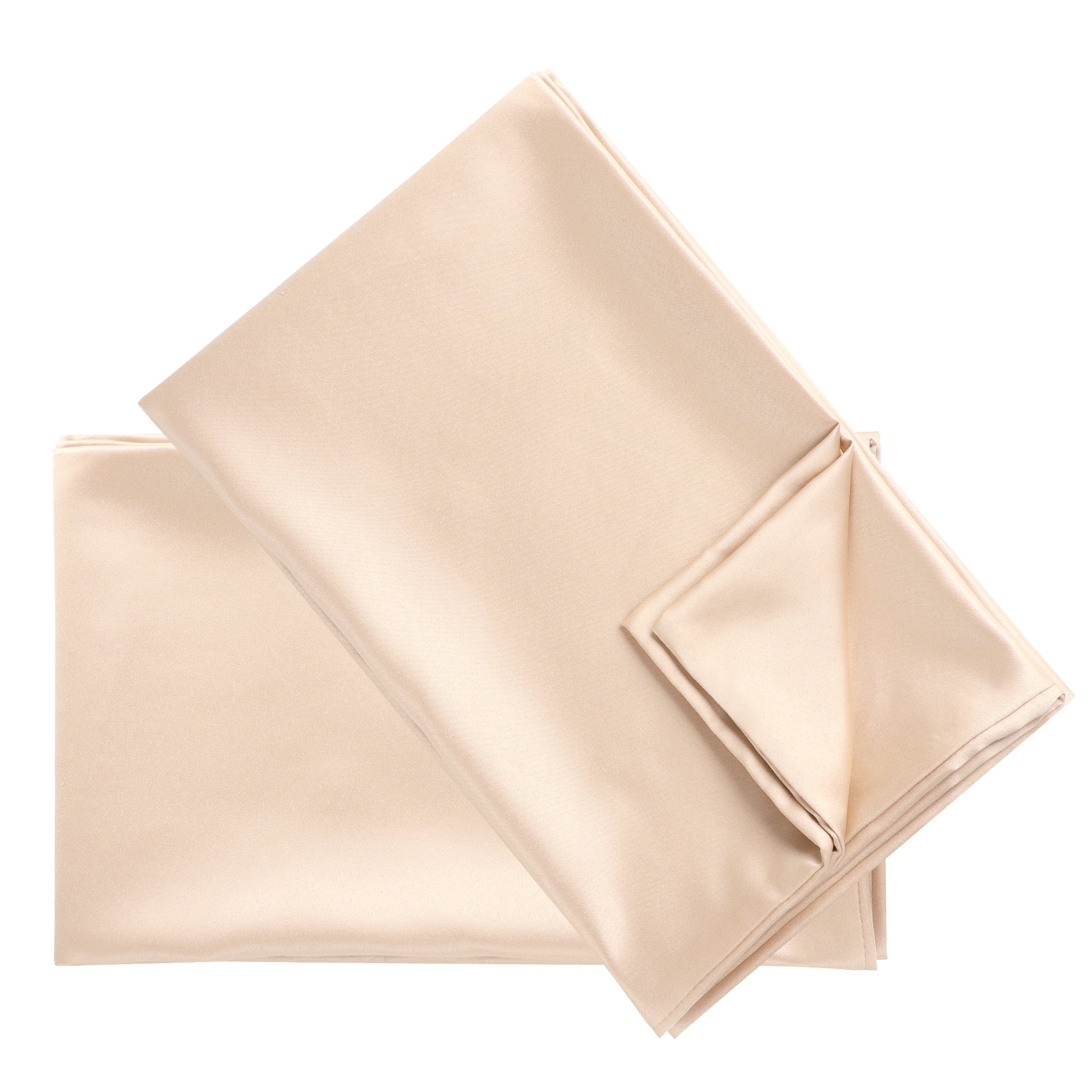 Unique Bargains 4 Pack Satin Pillowcases for Hair and Skin, Light Tan King