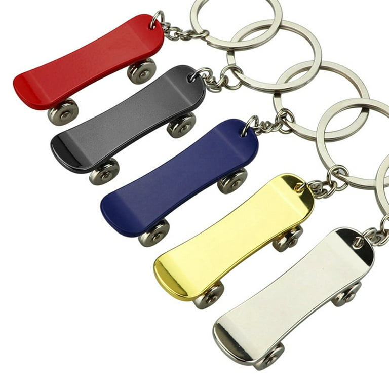Skateboard Key chain Vital Scooter Keychain Small Gift Scroomer Key Rings  Key Accessories Small Penders Metal Key Ring Pendant Car Keychain,Gold 