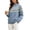 Light Blue, variant on Sweater for Women Fair Isle Sweater Mock Neck Long Sleeve Loose Fit Casual Pullover Top