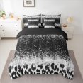thumbnail image 2 of Homewish Animal Leopard Cheetah Print 7 Pieces Bedding Comforter Set For Teens Adults,Bling Glitter Full Bedding Set Lightweight,Abstract Gradient Fitted Sheet Flat Sheet,Breathable Home Decor, 2 of 8