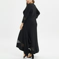 thumbnail image 5 of Homenesgenics Womens Dresses Plus Size 3xl Fashion Women Plus Size Solid O-Neck Three Quarter Sleeve Muslim Long Dress, 5 of 8