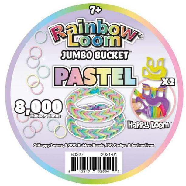 Rainbow Loom Pastel Jumbo Bucket