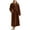 Brown, variant on Women's Fuzzy Bath Robe Fleece Plush Long Bathrobes Thick Winter Warm Baggy Long Bathrobe Belt Comfy Cold Weather Blue Medium-Large