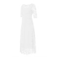 thumbnail image 6 of Casual Dresses for Women Neckline Cocktail Party Floral Lace Flowy Plus Size Dress White Tank Loose Sundresses XXXXXL, 6 of 9