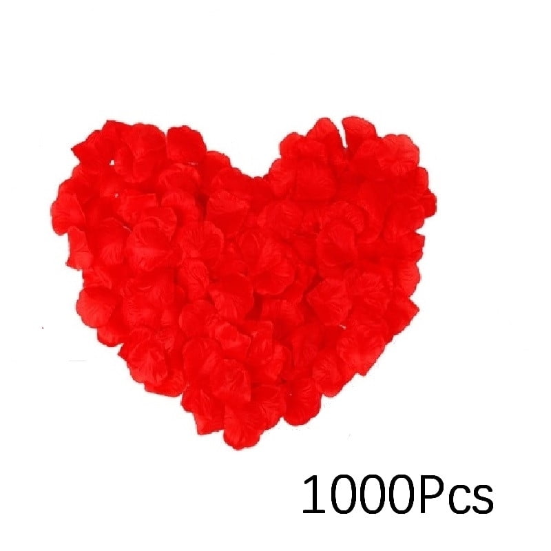 Willstar 1000Pcs Romantic Silk Rose Petals for Wedding Decoration