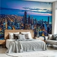 thumbnail image 2 of Prxcm Canvas Wall Mural Peel and Stick Large Wallpaper Chicago skyline aerial view dusk Wall Art Decor for Living Room Bathroom Self Adhesive and Removable 69in x 98in, 2 of 2