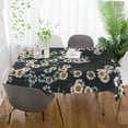 thumbnail image 6 of Coolnut Daisy Flower Tablecloth, Waterproof Washable Polyester Square Table Cover, Durable Tablecloth for Kitchen Dining Table Party Decor, 54"X 72", 6 of 7