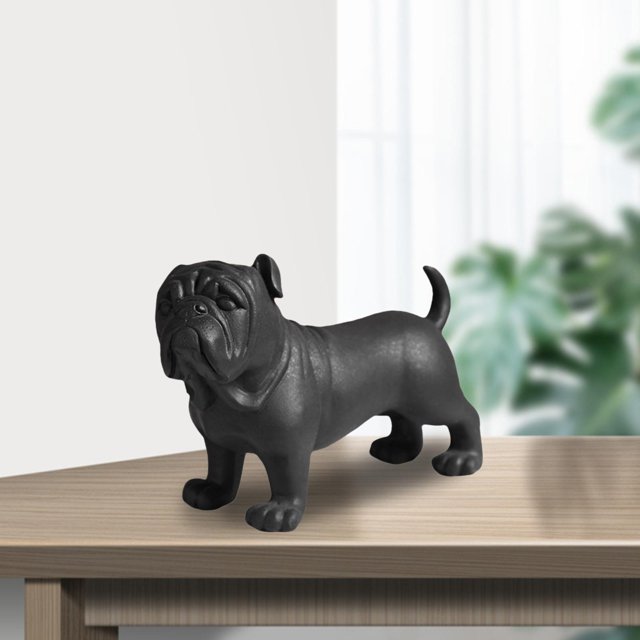 Escultura de Perro de Simulación creativa Colco Estatua de mesa color Negro