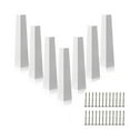 thumbnail image 7 of Pebbuoy 8Pcs Aluminum Outside Siding Corner Caps Rustproof Corrosion Resistant High Strength Smooth Siding Aluminum Corner Trim Corner Caps, 7 of 7