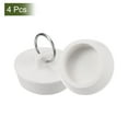 thumbnail image 3 of 4 Pcs Tub Stoppers, Rubber Bathtub Stoppers Drain Plug 1-3/8" to 1-1/2" and 15" Beaded Chain, White, 3 of 6