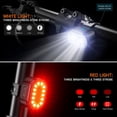 thumbnail image 3 of Bike Lights for Night Riding, USB Rechargeable Bike Light Front and Back, IPX5 Waterproof Bicycle Light, 4+6 Modes Bike Headlight and Tail Light Set, 1Hrs Fast Charging, Easy to Install, 3 of 10