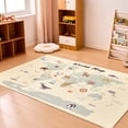 thumbnail image 2 of Sleep Zone 3×5 Feet Kids Carpet Playmat Rug, Play Learn and Have Fun Safely, Kids Baby Children Educational Play Mat for Bedroom Play Room Game Safe Area, World Map, 2 of 13