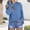 Blue, variant on Holzkary Sweaters for Women Fleece Flannel Fluffy Fuzzy Crewneck Side Slit Solid Color Long Sleeve Base Top Jumpers Chunky Knit Jumpers Winter Warm Fleece Fuzzy Tops Ladies Sweaters Red Xl