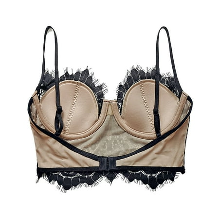 Siilsaa Plus Size Lingerie Women s Passion for Comfort Lace Underwire Bra  Multiway Convertible Bra  Soft Lace Bra Black S