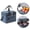 Navy, variant on VVQ Double Layer Large Capacity Insulation Bag, Reusable Thermal Lunch Tote with Ice Pack, Portable Picnic Cooler for Travel Work Outdoor, Gray