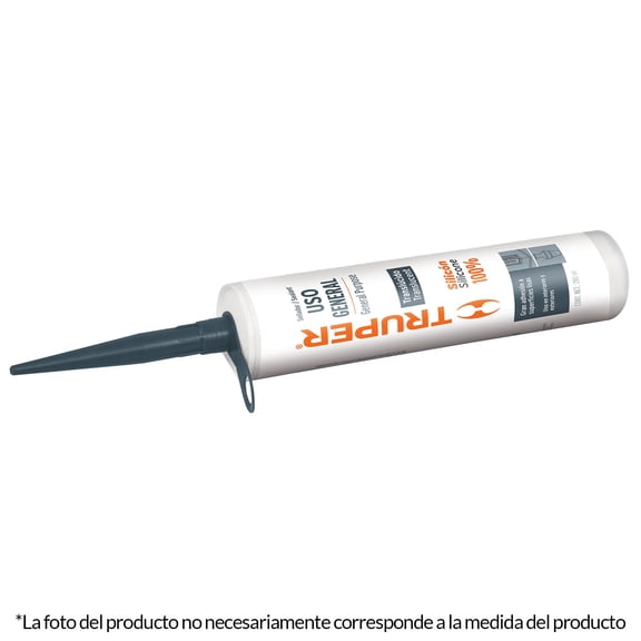 Sellador blanco 100% de silicón Truper 280 ml 17560
