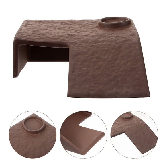 LEORX Tortoise Platform Ceramic Coffee 1Set for Reptiles Habitat