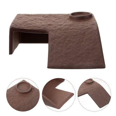 DEEPCRAFF Easy Placement Coffee Turtle Platform Ladder for Turtle Habitat and Aquarium Use